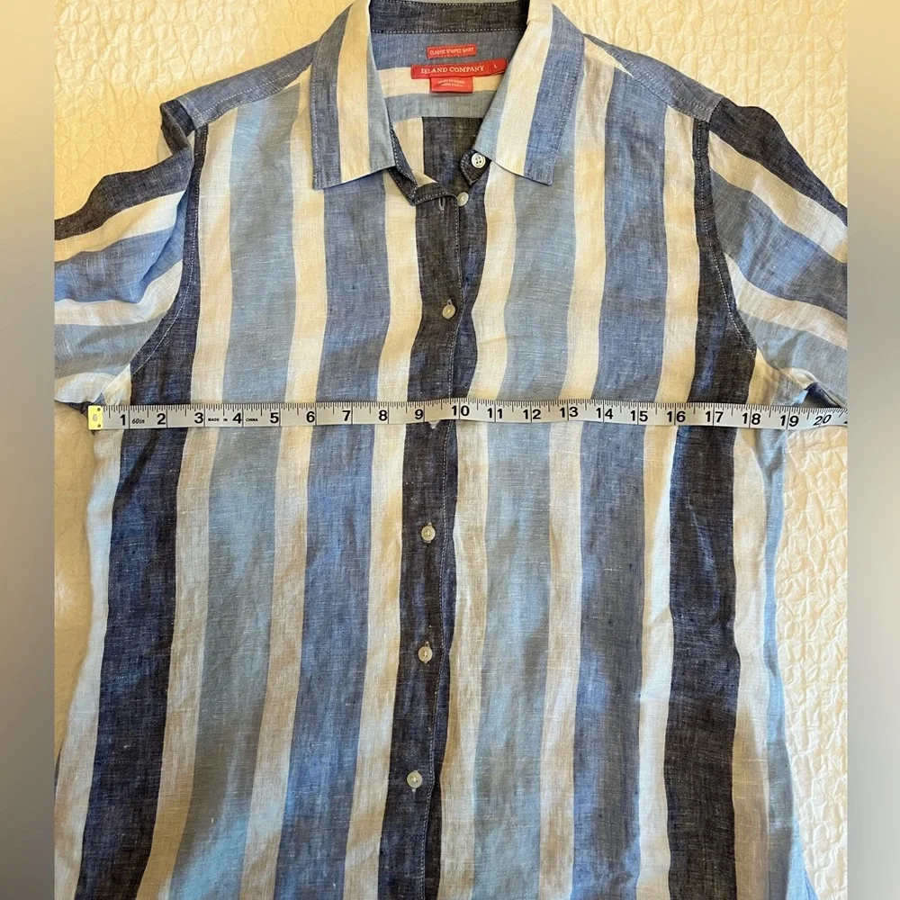 Island Company 100% Linen Button-Down Shirt – Size L - Picture 4 of 8